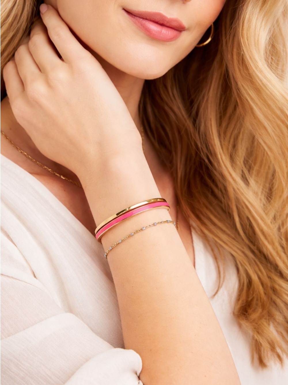 kate spade Think Pink hinge bangle bracelet
